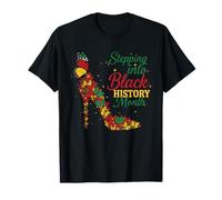 Entrando en el Mes de la Historia Negra Tacones Altos Estilo Queen Camiseta