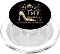 Entrando en mi 50 cumpleaños con la Gracia y la Misericordia de Dios PopSockets PopGrip para MagSafe