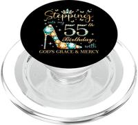 Entrando en mi 55 cumpleaños con la Gracia y la Misericordia de Dios PopSockets PopGrip para MagSafe