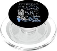 Entrando en mi 58 cumpleaños con mis Botas en el Suelo PopSockets PopGrip para MagSafe