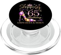 Entrando en mi 65 cumpleaños con la Gracia y la Misericordia de Dios PopSockets PopGrip para MagSafe