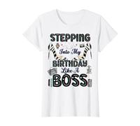 Entrando En Mi Cumpleaños como Un Jefe Mujeres Sexy Tacones Altos Camiseta gráfica económica, Mujer, Blanco, S