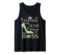 Entrando en mi cumpleaños de Junio como un Jefe Fiesta de cumpleaños de Junio Camiseta sin Mangas