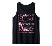 Entrando en mi cumpleaños de Octubre con la Gracia y la Misericordia de Dios Camiseta sin Mangas