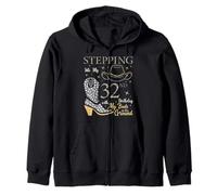Entrando en mi cumpleaños número 32 con mis botas en el suelo Sudadera con Capucha