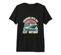 Entrando en mis Vacaciones de Fiesta en Crucero por mi 31 cumpleaños Camiseta Premium