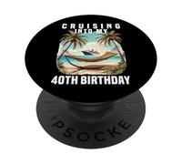 Entrando en mis Vacaciones de Fiesta en Crucero por mi 40 cumpleaños PopSockets PopGrip Adhesivo