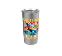 Entrando en mis vacaciones de fiesta en crucero por mi cumpleaños número 17 Vaso térmico de acero inoxidable de doble pared