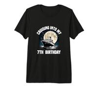 Entrando en mis Vacaciones de Fiesta en Crucero por mi séptimo cumpleaños Camiseta Premium