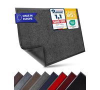 Entrando Felpudo 90 x 150 cm, plano y lavable, para entrada, interior y exterior cubierto, fácil de limpiar, no destiñe, absorbente, apto para calefacción por suelo radiante (antracita)