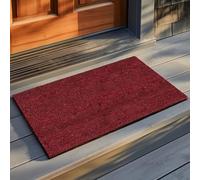 Entrando Felpudo de coco - Felpudo óptimo para el exterior - antideslizante, resistente a la intemperie, para exterior - rojo, 50 x 80 cm, fibra de coco