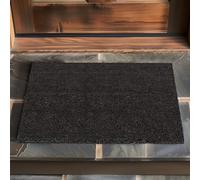 Entrando Felpudo de coco - Felpudo óptimo para exteriores, antideslizante, resistente a la intemperie, para exteriores, antracita, 40 x 60 cm, alfombra de puerta de entrada de coco