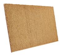 Entrando Felpudo de coco para exterior, óptima para la puerta principal, antideslizante, resistente a la intemperie, color marrón natural, 50 x 80 cm, alfombrilla de coco, color marrón