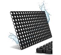 Entrando Felpudo de goma exterior resistente a la intemperie, 100 x 150 cm, XXL, alfombrilla de goma para anillos de 22 mm con estructura perforada, resistente y antideslizante, para industria