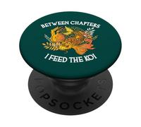 Entre capítulos I Feed The Koi Funny Book Lover PopSockets PopGrip Adhesivo