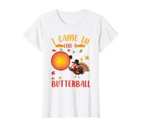 Entré como un Divertido Día de Acción de Gracias de Acción de Gracias de Butterball Camiseta gráfica económica, Mujer, Blanco, XL