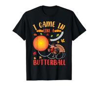 Entré como un Divertido Día de Acción de Gracias de Acción de Gracias de Butterball Camiseta gráfica económica, Hombre, Negro, L