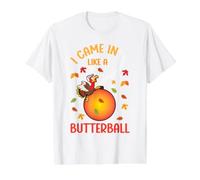 Entré como un Divertido Día de Acción de Gracias de Acción de Gracias de Butterball Camiseta gráfica económica, Hombre, Blanco, S