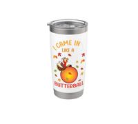 Entré como un divertido Día de Acción de Gracias de Acción de Gracias de Butterball Vaso térmico de acero inoxidable de doble pared