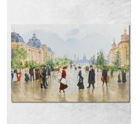 Entre El Petit y el Grand Palais Avenue Alexandre-Iii Jean Béraud, jbr20 cuadro impreso sobre lienzo, fine art, listo para colgar, 100 x 60 cm