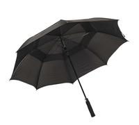 ENTRE TEMPS Meanwhile PL378, Paraguas Negro XXL, Paraguas nómada para Adultos, Compacto y Ligero, composición Textil Duradera, Dimensiones 130 cm, protección óptima para Familiares y Amigos