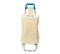 ENTRE TEMPS - SH1845 Carrito de Compras 2 Ruedas - Compartimento Fresco - Diseñado para Compras y Ocio - Dimensiones 36 x 31,5 x 91,5 cm - Color Cielo/Blanco