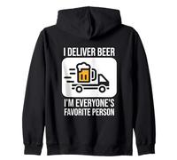 Entrega Cerveza Reparto Camión Conductor Mensajero Trabajo Camionero Sudadera con Capucha