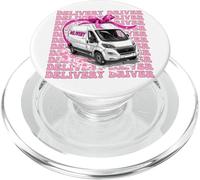 Entrega Conductor Paquete Mensajero Entrega Van Girl Coquette PopSockets PopGrip para MagSafe