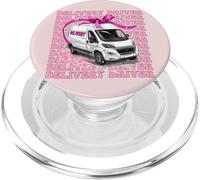 Entrega Conductor Paquete Mensajero Entrega Van Girl Coquette PopSockets PopGrip para MagSafe