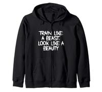 Entrena como una Bestia, Luce como un Gimnasio de Belleza y Fitness Sudadera con Capucha