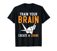Entrena tu Cerebro CREA una grulla Papel Origami Arte Japonés Camiseta