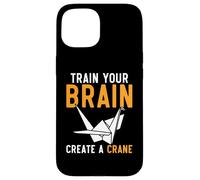 Entrena tu Cerebro CREA una grulla Papel Origami Arte Japonés Carcasa para iPhone 15