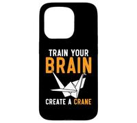 Entrena tu Cerebro CREA una grulla Papel Origami Arte Japonés Carcasa para iPhone 15 Pro