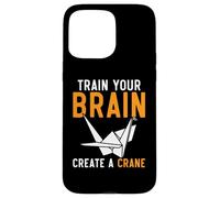 Entrena tu Cerebro CREA una grulla Papel Origami Arte Japonés Carcasa para iPhone 15 Pro MAX