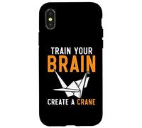 Entrena tu Cerebro CREA una grulla Papel Origami Arte Japonés Carcasa para iPhone X/XS