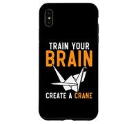 Entrena tu Cerebro CREA una grulla Papel Origami Arte Japonés Carcasa para iPhone XS MAX