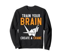 Entrena tu Cerebro CREA una grulla Papel Origami Arte Japonés Sudadera