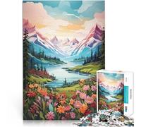 Entrena tu Cerebro y Tus Manos Arte de montaña de Verano Rompecabezas para Adolescentes 1000 Piezas 26x38cm Decoración del hogar