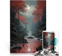 Entrena tu Cerebro y Tus Manos Arte de Paisaje fluvial Rompecabezas para Adolescentes 1000 Piezas 50x75cm Mejorar el Amor Entre Parejas Apto para Mayores de 14 años.