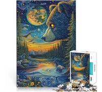 Entrena tu Cerebro y Tus Manos Oso Colorido de fantasía Rompecabezas de 2000 Piezas para Adolescentes 70x100cm Decoración del hogar