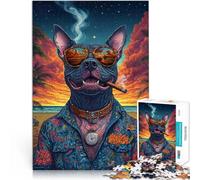 Entrena tu Cerebro y Tus Manos Perro Feroz Puzzle de 1000 Piezas para Adultos 26x38cm Colección de Artistas, Bellas Artes para Mayores de 14 años