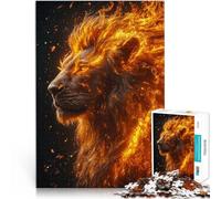 Entrena tu Cerebro y Tus Manos Rey león de Fuego Rompecabezas para Adolescentes de 2000 Piezas 70x100cm Juego de desafío único Apto para Mayores de 14 años.