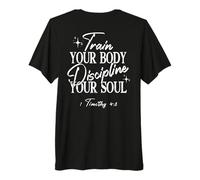 Entrena tu Cuerpo Disciplina Tu Alma Christian Gym Lover Camiseta Premium