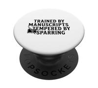 Entrenado por manuscritos templados por Sparring Hema PopSockets PopGrip Adhesivo