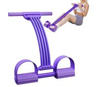 Entrenador Abdominal Multifuncional con Pedal Y Asa, 8 Tubos Bandas De Resistencia para Hacer Ejercicio, Cuerdas De Estiramiento, Cuerda Elástica Entrenamiento para Hogar Gimnasio Oficina