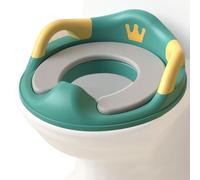 Entrenador antideslizante con almohadillas,Asiento de inodoro para el | Entrenador de inodoro cómodo, antisalpicaduras, antiadherente, bandeja extraíble