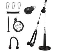 Entrenador de antebrazos para estirarse con cable para gimnasio, flexión de bíceps, tríceps, sistema de poleas para entrenamiento de fuerza de brazos