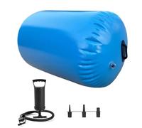 Entrenador De Back Handspring Con Rodillo De Aire, Colchoneta Inflable Para Acrobacias Para Gimnastas Y Animadoras, Equipo De Fitness Portátil Para Casa Y Gimnasio Blue 90 * 100CM