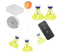 Entrenador de bádminton, entrenador de bádminton Brillante - Entrenador para un solo jugador, 3 piezas, iluminado para el bádminton | Juego de bádminton portátil de ayuda de entrenador a distancia