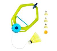 Entrenador de bádminton para un jugador, bádminton ajustable, entrenamiento de rebote con cuerda, incluye 1 pelota de pong y 3 pelotas de pong